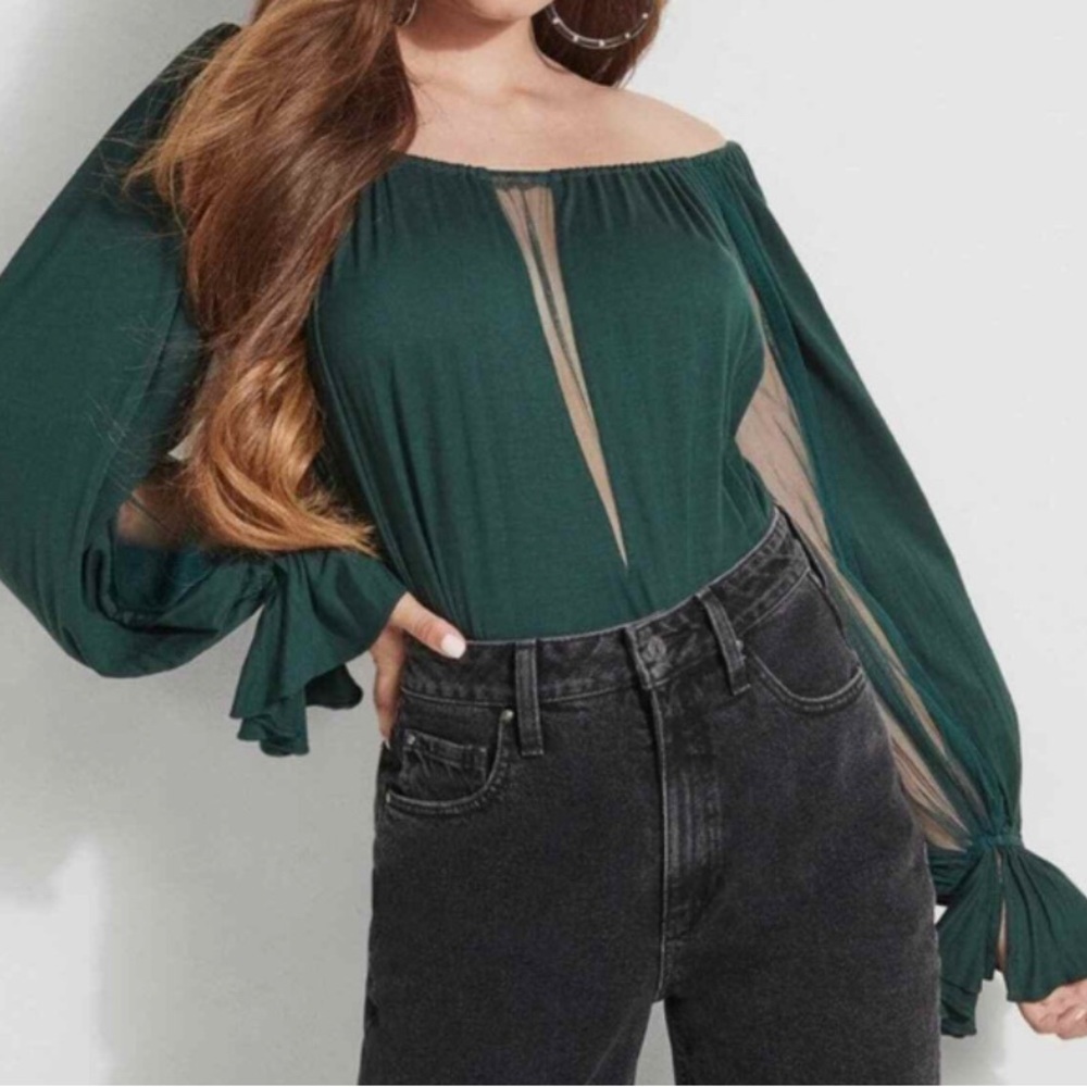 Guess Green Phiri‎ Bodysuit Size Large